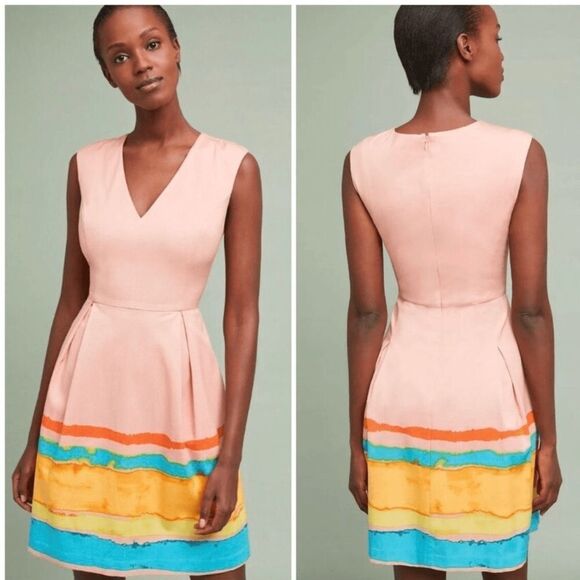 Anthropologie Tracey Reese Pastel Fit & Flare Size 8 - Picture 1 of 7